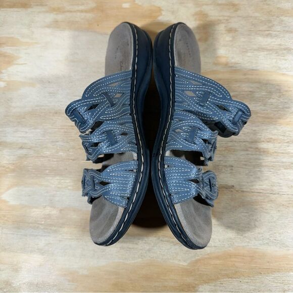 Clark’s Collection Blueish Gray Sandals Women’s Size 7 - Picture 4 of 8